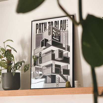 Path to Blau  |  蒼への道 Print